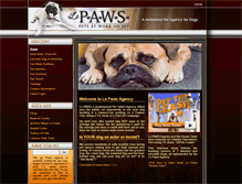Tablet Screenshot of lepawsagency.com